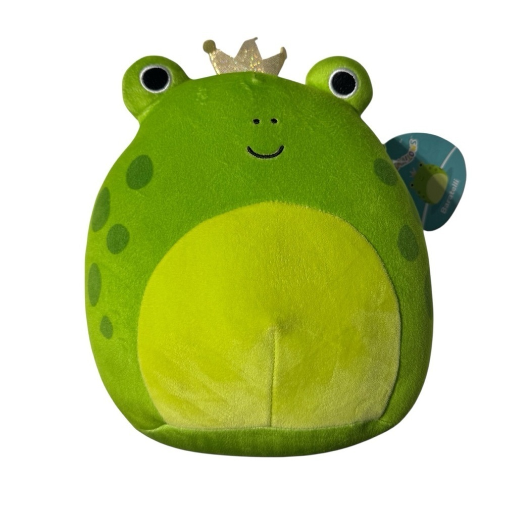 Squishmallows Baratelli Frog Prince 8” Plush NWT – Crowned Green Frog – Kellytoy